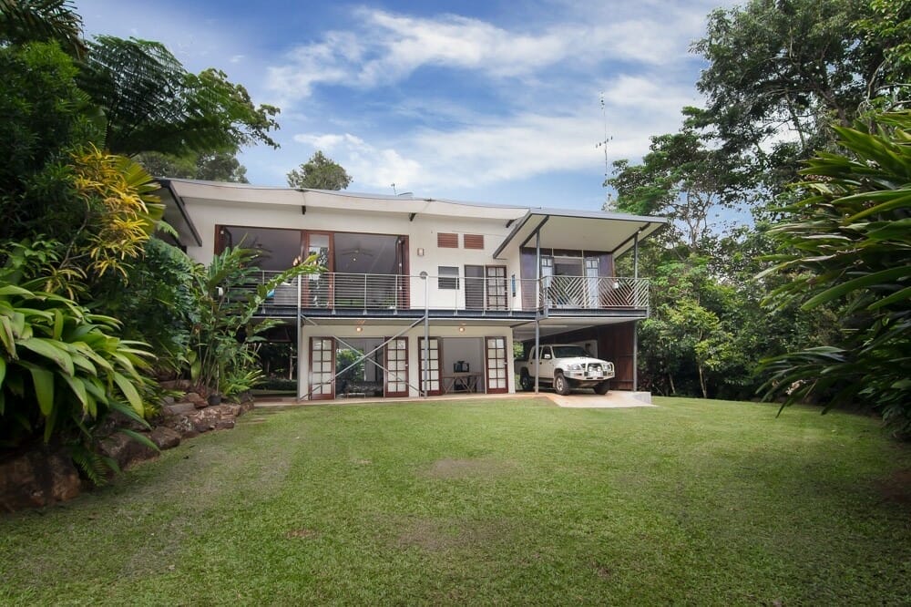 view garden and house